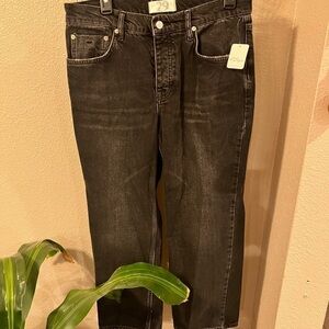 NWT Free People We The Free Washed Black High Rise Jeans